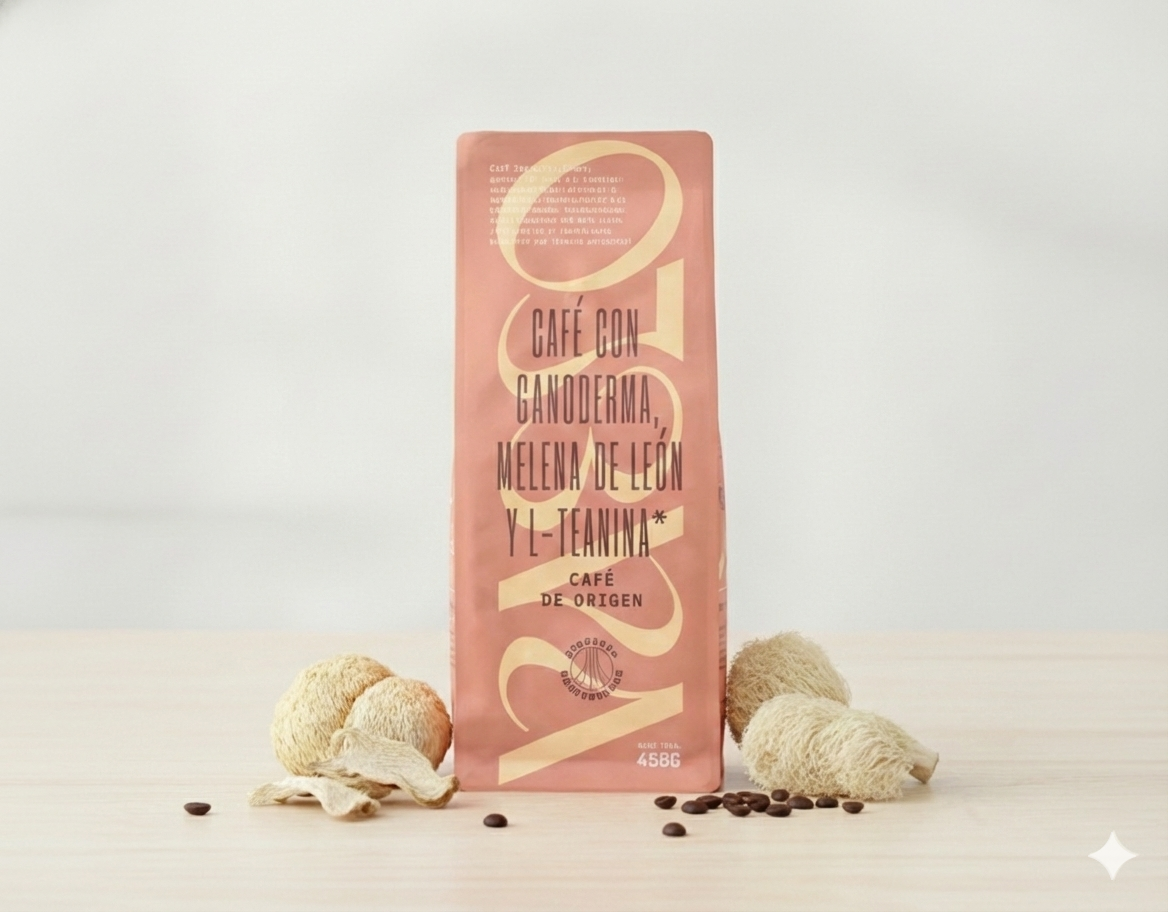 Cafe con melena de leon y L-theanina